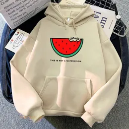 Damen Hoodies Wassermelone Palestiatermelon Sweatshirts Langarm Damen/Herren Kawaii Winter Fleece Lässige Kapuzenpullover Sudadera