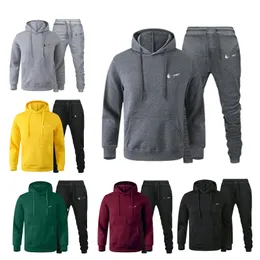 Herr- och kvinnors hoodie 2st/set Spring Tracksuit Men Kvinnor Sportkläder Sweatshirt kostym 2 stycken Set Sweatpant Sports Male Clothes Hoodies Tech Fleece