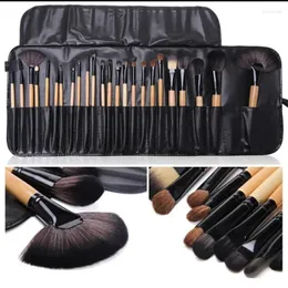 Pincéis de maquiagem 24 pcs conjuntos de pincéis saco de presente cosméticos profissionais sobrancelha pó fundação sombras pinceaux compõem ferramentas