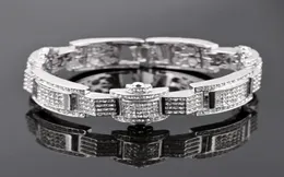 Hip hop moda diamante incrustado masculino039s pulseira de hip hop com estilo legal e único3629054