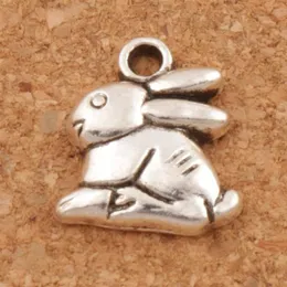 الأرنب الأرنب عيد الفصح سحر المعلقات 100pcs الكثير من الفضة العتيقة 13 2x14 3 مم المجوهر