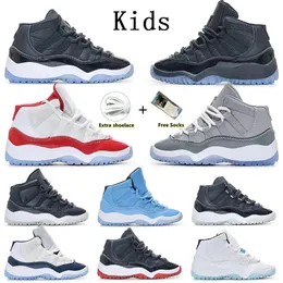 حذاء الأطفال Jumpman 11 كرة سلة أحذية صغيرة طفل فتيان الفتيات الكرز 11S الفضاء مربى جاما بلو تربية إنفانت رضع الأطفال أحذية رياضية مدربين