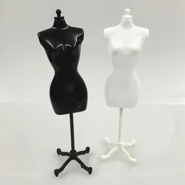 Testa da parrucchiere Confezione di gioielli 4 pezzi 2 nero 2 bianco manichino femminile per bambola mostro Bjd vestiti fai da te display regalo di compleanno316o