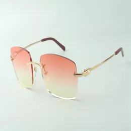 Bütün 3524025 Metal Kıyafetsiz Güneş Gözlüğü Dekoratif Gözlükler Erkekler Moda Güneş Gözlüğü UNISEX TASARIM Klasik Altın Frame256K