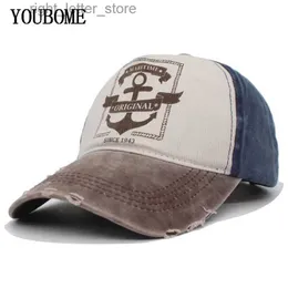 Ball Caps Youbome Nowe mody kobiety Snapback Baseball Cap Men Hats For Men Brand Trucker Casquette Bone Vintage Letter Shine Dad Male Cap YQ231214