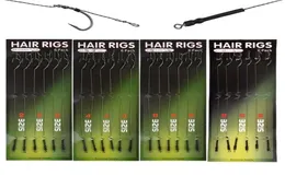 Fishing Hooks 2448Pcs Ready Made Carp Rigs Barbed Hook Link with Braided Line Tied Feeder Leader Tackle 2210262282843