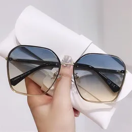Solglasögon trimmade kvinnliga koreanska våg UV -skydd online Kändisglasögon Street Shooting 505503083
