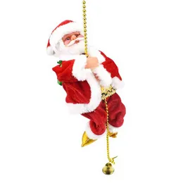 Perline da arrampicata di Babbo Natale A batteria elettrica Salire su e giù Arrampicata su Babbo Natale con luci e musica Decorazione natalizia 212663