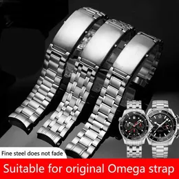 Titta på Bands Men's 20mm22mm Watch Accessories rostfritt stålrem för Omega 007 Seamaster Planet Ocean 300m Sports WatchBand259q