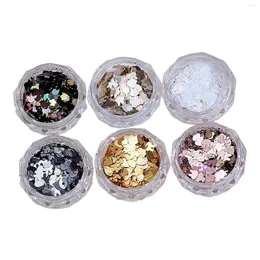 Nail Glitter 6x Art Sequins Spangles Colorful For Dance Recitals Party