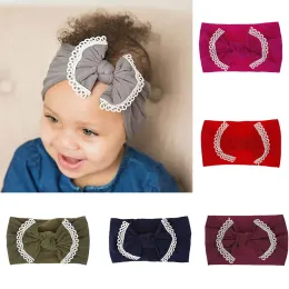 21 couleurs bébé fille Nylon bandeau dentelle mode doux couleur bonbon bohême arc fille infantile cheveux accessoires bandeau BJ