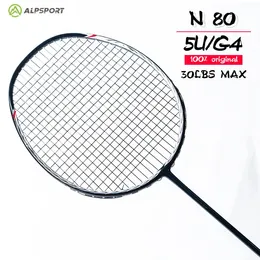 Badminton String Alpsport N800 2 pcs lot packaged with racket Original 5U 72g Racket 100 Carbon Fiber Professional Rsl 231214