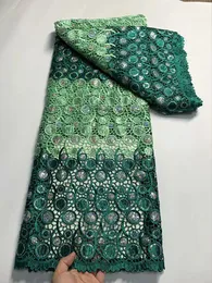 Tecido e costura nigeriano rendas tecidos 2023 de alta qualidade lantejoulas bordado africano francês guipure cordão para vestido festa 231213