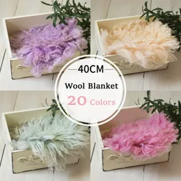 Keepsakes High Quality Wool Blanket born Baby Pography Backdrop Soft Australasian Wool Mat Basket Filler Po Props Hand Made 231213