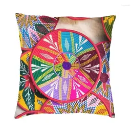 Pillow Nordic Style Ethiopian Plates Covers 40x40cm Velvet Sefed Case For Sofa Car Square Pillowcase Home Decorative