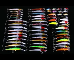 56pcs سحر الصيد مجموعة مختلطة مينو الكثير إغراء الطعم crankbait معالجة باس العذبة كرنك الاصطناعية الصلبة Supplies291M5157425