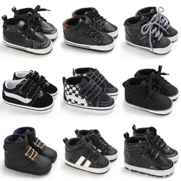 Athletic Outdoor Black Fashion Baby Shoes Casual Shoes for Boys and Girls Soft Bottom Baptism Shoes Sneakers Newborn Comfort First Walking Shoesl231212