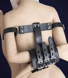 SM PU läder bondage handled manschetter arm binder armbinder begränsningar armar bakom rygg accessoaresexotiska bdsm kvinnor leksaker9291860