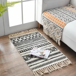 Styl etniczny drukowane dywany 60*90 cm kuchenna sofa salonu łóżko dywan bawełny tkany grube nie poślizgowe mata do dekoracji stolika do kawy Q832