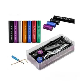 Diğer Elektronik Sihir Stick CW RDA Tool Kit 6 In 1 Bobin Jig Sarma Birleştirici Isıtma Tel 7 Renk RBA Atomizer El Aracı için Araçlar