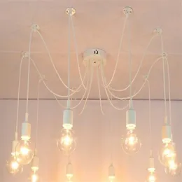 Retro Chandelier E26 E27 Spider Lamp Holdant Pendant Bulb Holder Edison DIY Laffs مصابيح إكسسوارات سلك الرسول استبعاد Bul2772