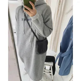 Kvinnors hoodies 2023 Kvinnor Autumn Winter Casual Long Dress Oversize Sweatshirts Sweater Anime Tracksuit Blouse Pullover Party OEM