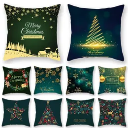Taoup Green Christmas Pillowcase Derry Christmas Decoration for Home Xmas Ornaments Noel Pillow-Case Natal 2018 Navidad New 281f