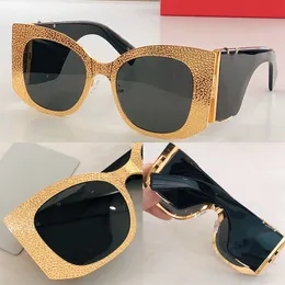 Sunglasses with oversized cat eye metal frame front frosted metal frame ultra wide legs with large letter logo SLM242 fashionable and luxurious womens Sonnenbridge