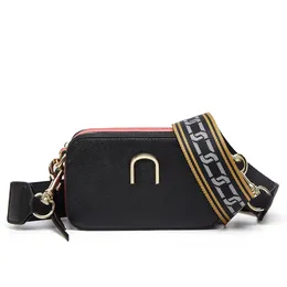 디자이너 MJ 멀티 컬러 스냅 백 DTM 유명한 편지 브랜드 Jaco Pu Bag 핸드백 여성용 넓은 스트랩 숄더 가방 패션 가죽 샷 스트랩 지갑 높은 질감