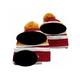 Beanie / Skull Caps Kansas City Chiefs Bobble Hats Bola de béisbol 2023-24 Diseñador de moda Sombrero de cubo Chunky Knit Faux Pom Beanie Christm Otbuw