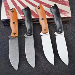 Top Quality BK16 Survival Straight Knife DC53 Stone Wash Drop Point Blade Full Tang G10 Handle Outdoor Camping Hiking Fixed Blade Knives with Kydex
