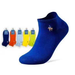 Спортивные носки, 5 пар однотонных мужских дышащих коротких повседневных хлопковых носков, впитывающих пот, комплект Meias 231213