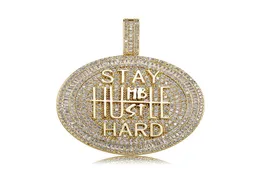 Iced out route malemond diamond nettlace letter saty saty hard gold silver mens bling hip hop Jewelry2064470