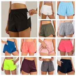 Designer Mulheres Curtas Yoga Calças Curtas Mulheres Yoga Outfits Cintura Alta Shorts Exercício Fitness Wear Meninas Correndo Elástico Quick Dry Womens Train Curto Estilo Solto