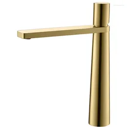 Bathroom Sink Faucets Basin Faucet Brass Mixer Tap Black/Brushed Gold Wash Single Handle And Cold Lavotory