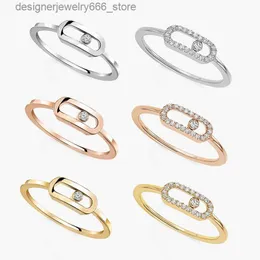 Pierścienie zespołowe S925 srebrne pierścionki damskie Single Diamond Pierścień moda luksusowa biżuteria 1 1 dar urodzinowy bezpłatna wysyłka Q231214