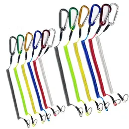 Portachiavi Moschettone Portachiavi Anti Perso Corda Retrattile Primavera Portachiavi Strumenti di Pesca Hang Buckle Forte Pl Cordino Portacatena Drop Dhqu7