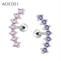 AOEDEJ 4 COLORS CRYSTAL EAR STUR ARCHS FESTER VELOST STALLAGE أقراط Tragus Conch Piercing Oorbellen voor Vrouwen1272