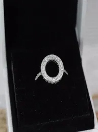 Wspaniały pierścień halo na 925 srebrny srebrny różowy złoto wysokiej jakości CZ Diamond Ladies Pierścień z oryginalnym pudełkiem urodzinowym