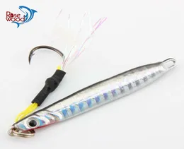 Rosewood 10pcslot 7g 14G Metal Fishing Lure 4 Colors Metal Jig Lure Hard Jigbait Spinner Jigging Lure Sinking Bait2130745