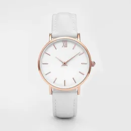 Minimalistische Damenuhr, lässige römische Skala, Damenuhr, kein Logo, Gürtel, modische Uhr für Damen