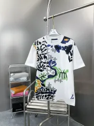 Męskie plus koszulki Polos na okrągłą szyję litera haftowana i drukowana letnia noszenie z ulicą czyste bawełniane spodenki Paris modne wysokiej jakości koszulka w stylu plażowym