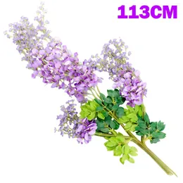 Dekorativa blommor Ivy of Vine 12 Bunches Artificial Wisteria Hanging Plastic Silk 110cm PCS Flower Garland