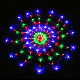 Impermeabile RGB Spider LED Stringa netta 1 2M 120 LED Luce colorata Festa di Natale Matrimonio LED Luci della stringa della tenda Gadern Prato Lam2704