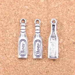 150pcs Antique Silver Bronze Plated beer bottle Charms Pendant DIY Necklace Bracelet Bangle Findings 24 6mm291k