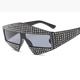 Catwalk montre carré G lunettes de soleil 400 pièce brillant strass cadre hommes femmes marque lunettes concepteur mode nuances L163227a