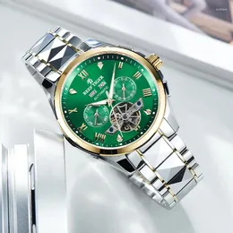 Zegarstka rafa rafa tygrysa najlepsza marka automatyczne zegarki mechaniczne stalowe super świetliste tourbillon Waterproof RGA8235