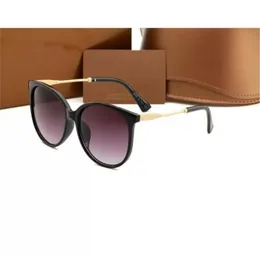 Gafas de sol de diseñador para mujer para hombre Gafas de sol Redondas Moda Marco dorado Lentes de vidrio Gafas para hombre mujer con estuches originales Cajas Mix179L