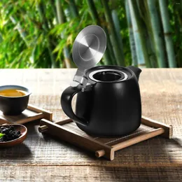 أدوات المائدة مجموعات Ceramic Teapot Kettle Home Infuser Porcelain Serving Tool Portable Stainless Steel Supply Office Can CAN