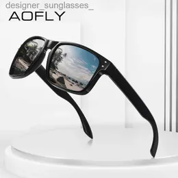 Solglasögon aofly fyrkantiga polariserade solglasögon för män kvinnor - UV -skydd anti bländfiske solglasögon för att köra natt visionl231214
